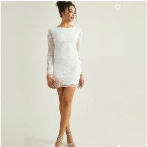 Altard state Blake beaded white long sleeve dress NWT